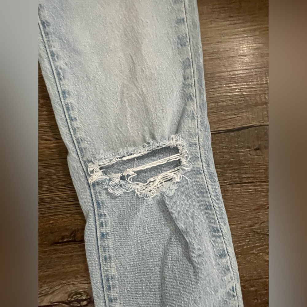 Rolla’s Jeans Women’s US 25 Dusters High Rise Slim Distressed Denim Blue Ripped - Picture 5 of 11